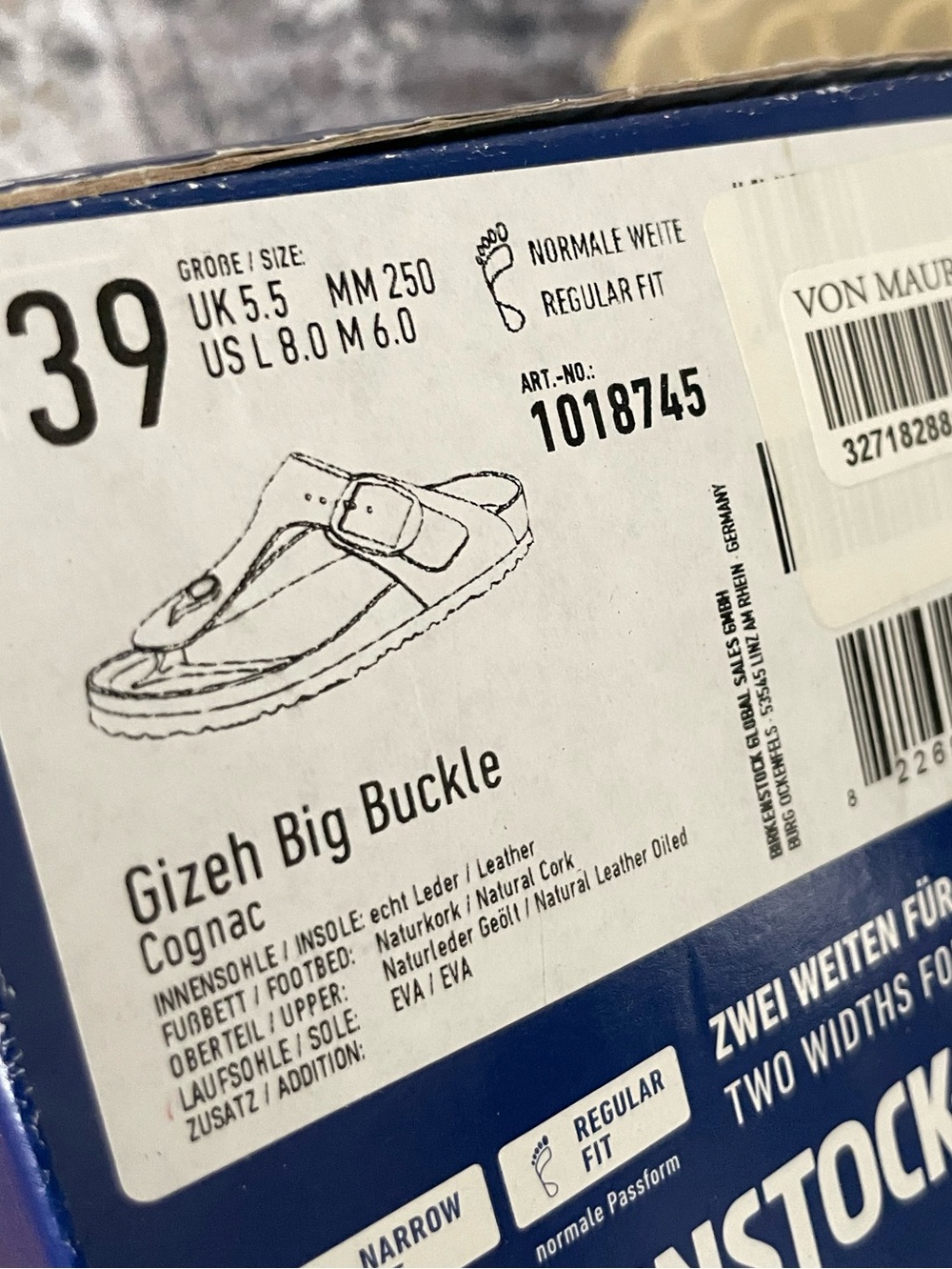 Birkenstock Gizeh Big Buckle Cognac Size 39 REGULAR Width Oiled Brown Leather - Picture 12 of 14